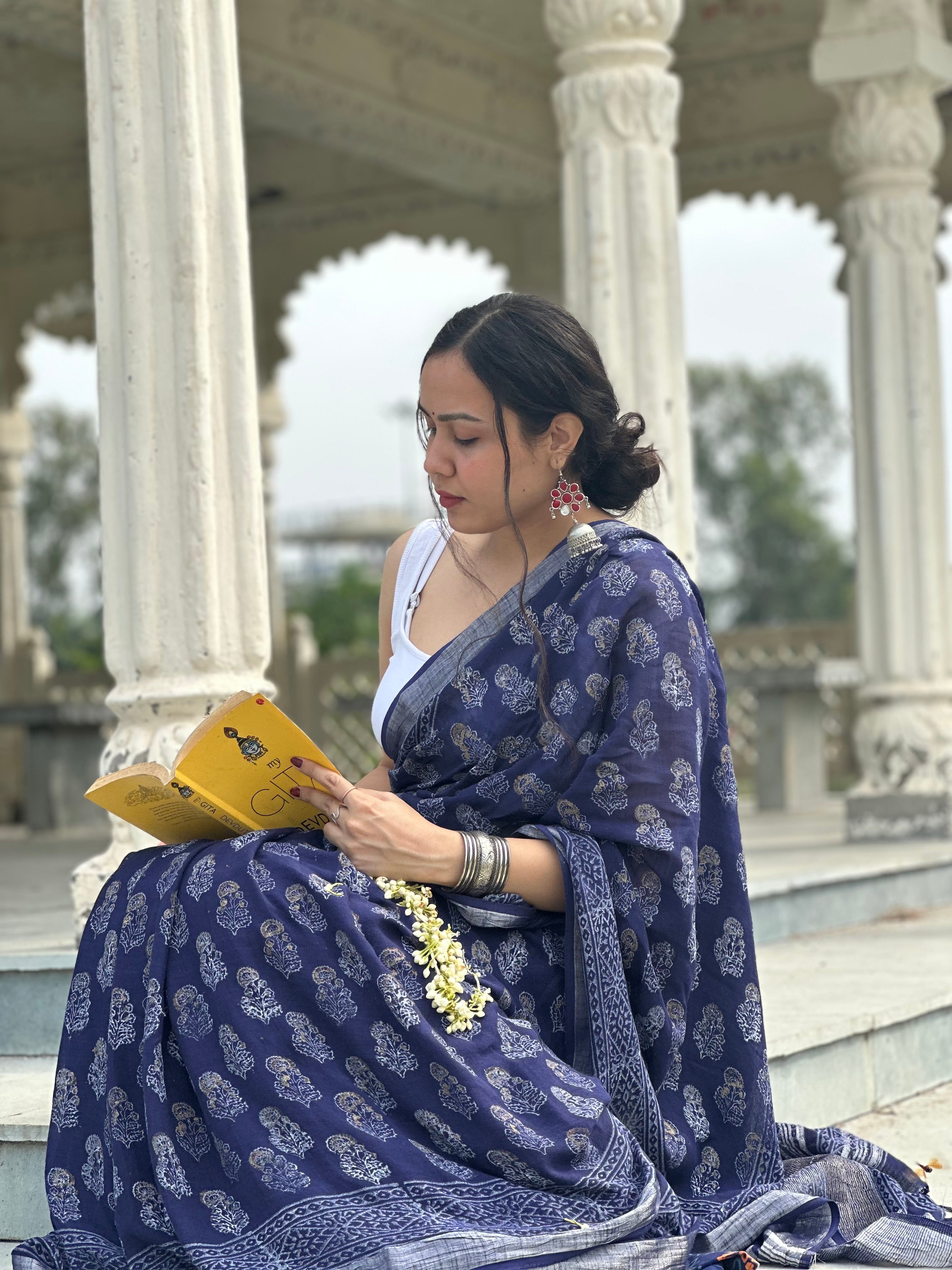 Royal Luxe Linen Saree
