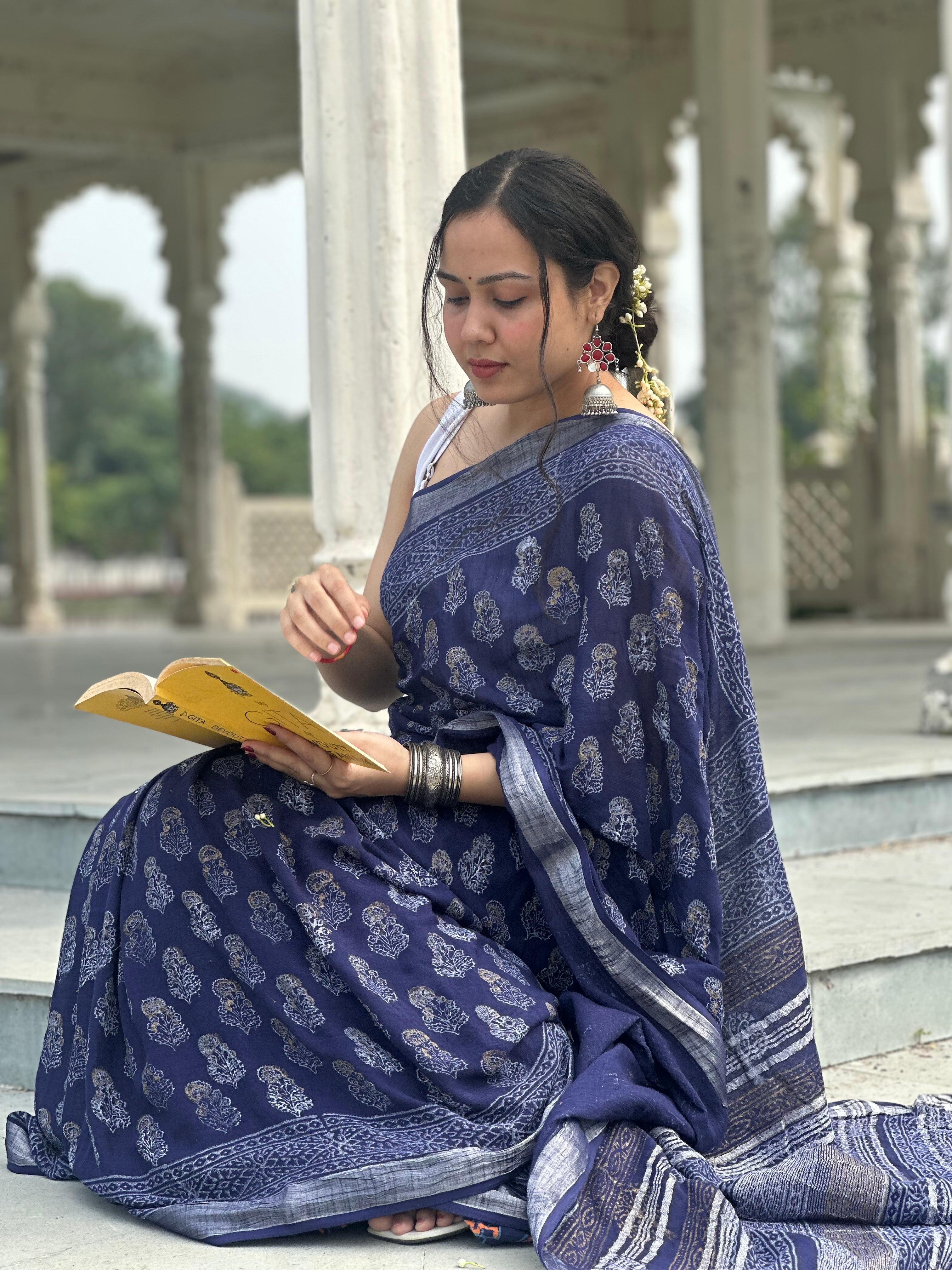 Royal Luxe Linen Saree