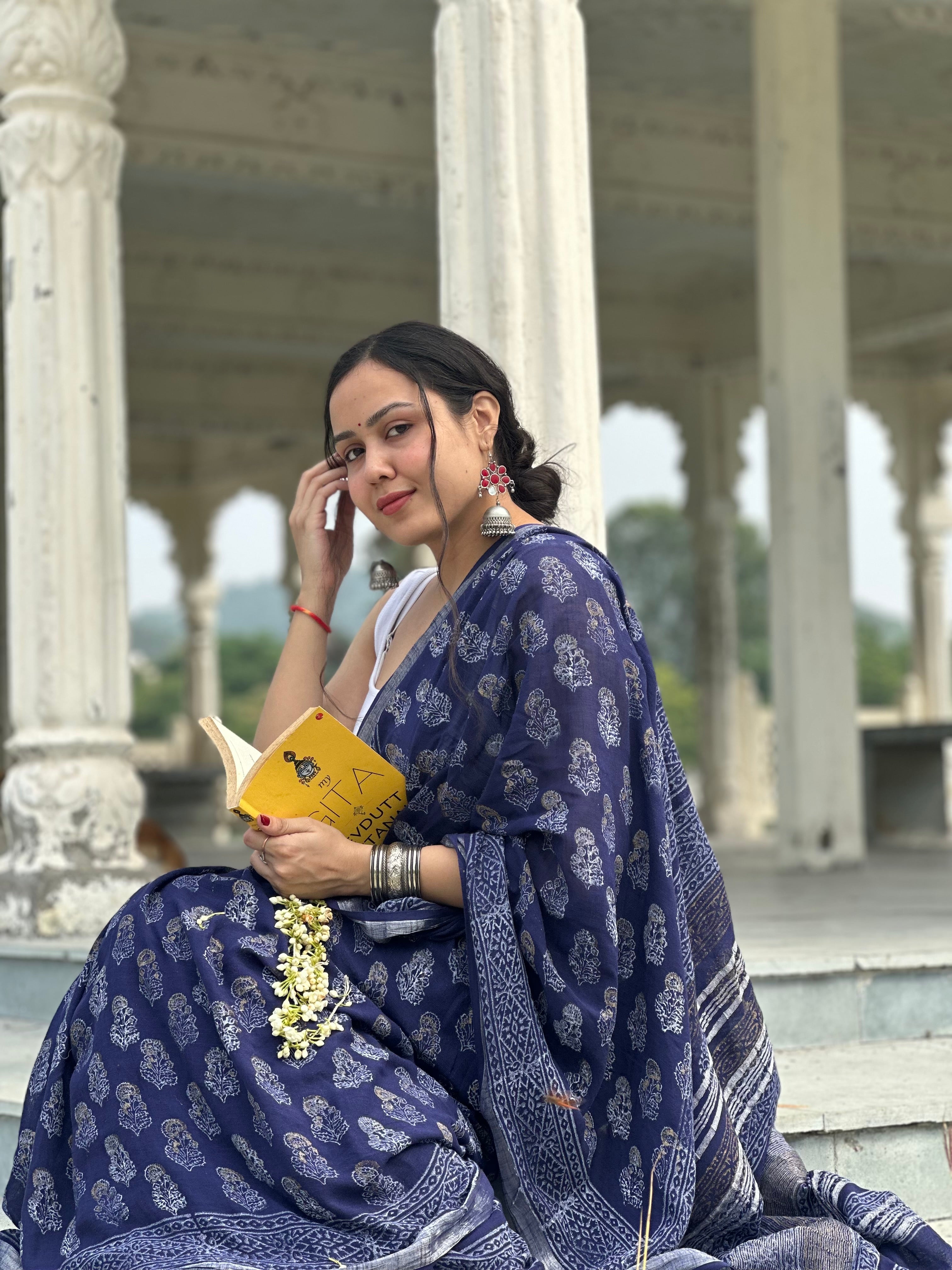 Royal Luxe Linen Saree