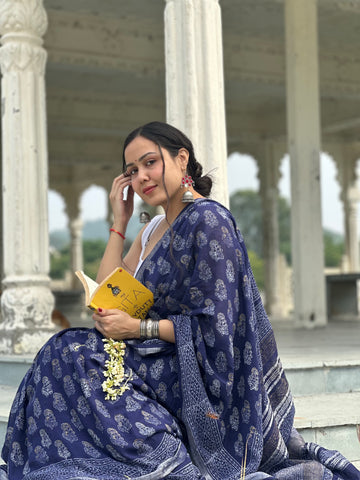 Royal Luxe Linen Saree